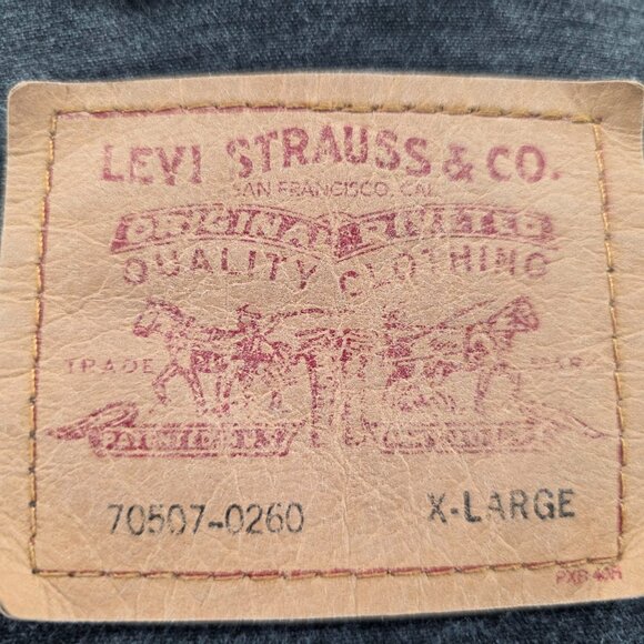 Vintage Levis Denim Jacket Mens XLarge Black Jean Relaxed Trucker 70507-0260 - Picture 9 of 12